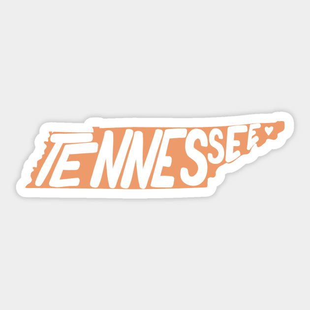 Tennessee Orange Bubble Outline Sticker by emilystp23